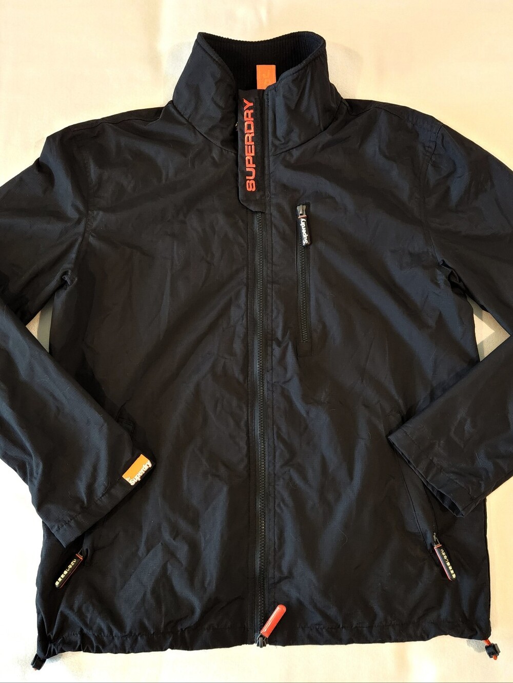 Men's Superdry Windhiker Black Jacket Medium Large